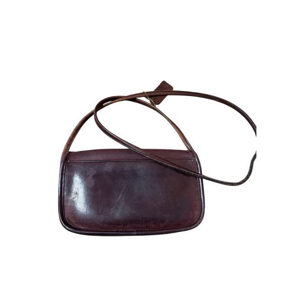 Vintage Coach USA Leather Crossbody Bag Brown Turnlock Flap Purse - Picture 6 of 10